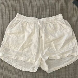 Quince White Linen Shorts